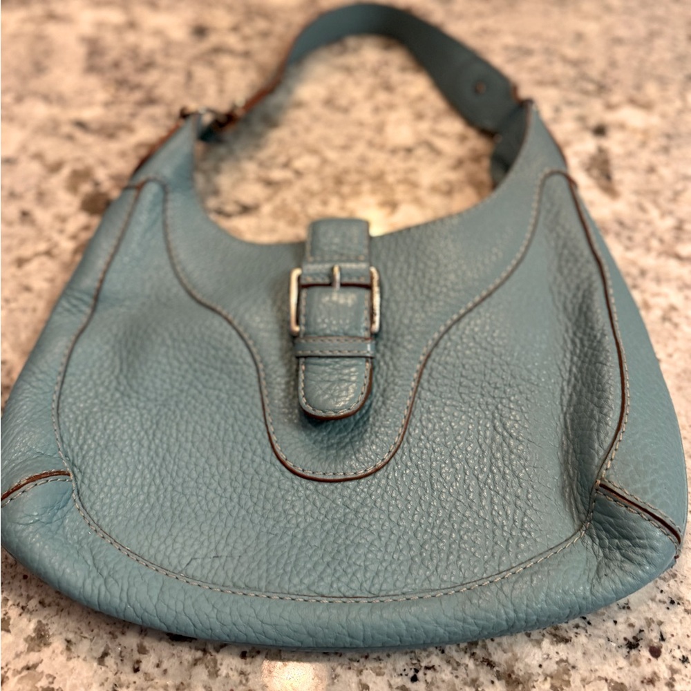 Michael Kors Aqua Hobo Bag with Brass Buckle